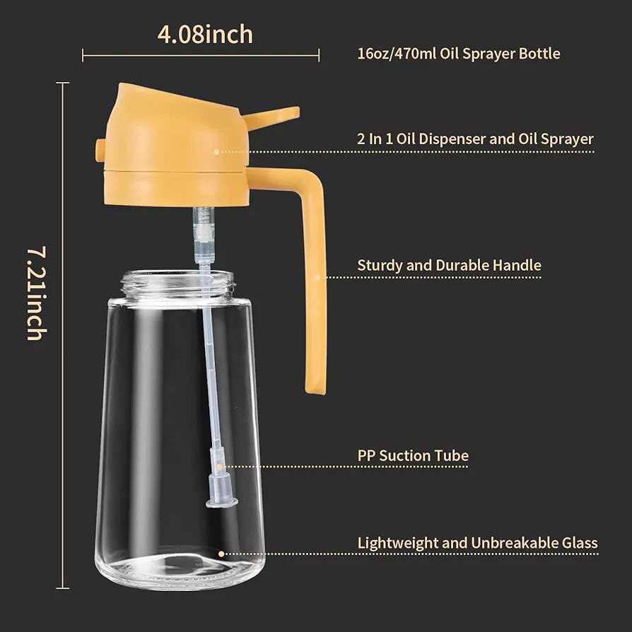 2in 1 0il Dispenser and 0il Sprayer بخاخ الزيت